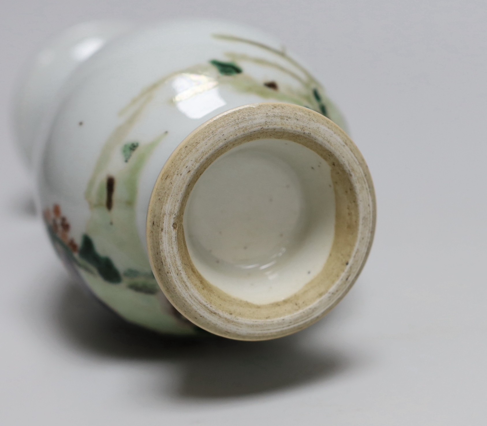 A Chinese ‘fishing’ vase, 23cm